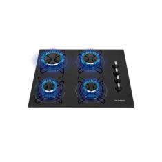 Cooktop 4 Bocas a Gás CTG-01 Mondial, Preto com inox, Bivolt