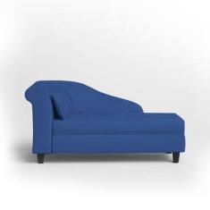 Recamier Diva França 1,40m Suede Azul Marinho - Inova Decor - Inova De