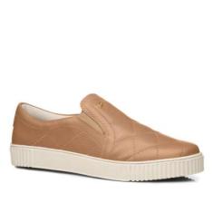 Tenis Pegada Feminino em Couro Caramelo 219016-03-Feminino