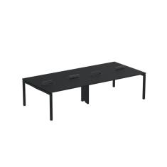Mesa de Plataforma Dupla para 4 Pessoas Corporativa 150x140/4p Pdc15/14/4p Preto