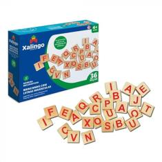 Brinquedo Pedagógico Educativo Em Madeira Brincando Com As Letras Maúsculas