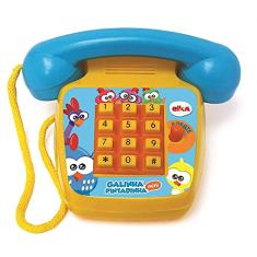 Elka, Fazendinha da Galinha - Galinha Pintadinha Mini, 1087, Telefone Sonoro, Amarelo/Azul