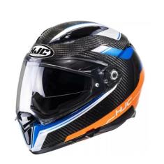 Capacete HJC F70 Carbon Ubis Preto Azul e Laranja 58, 58