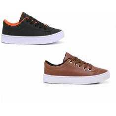 Kit 2 Tênis Casual infantil Confortável masculino Leve E Resistente Ve