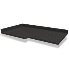 Tampo para Balcão 98 cm de Canto 100% Mdf B649 Preto Brilho - Kappesbe