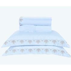 Jogo De lençol King Urban Bordado 4Pçs 200 Fios 100% Algodão Várias Co