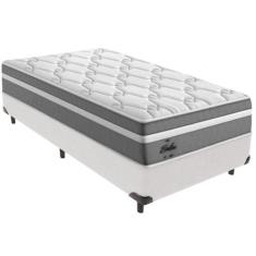 Cama Box e Colchão Berlim Molas Ensacadas Solteiro Probel,  Branco