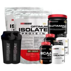 Kit 2optimum Isolate Whey Protein 900G+ 2 Bcaa 100G - Bodybuilders