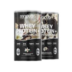 Kit 2 Whey Protein Renova Be Ácido Hialurônico Suplemento, 1 Baunilha 