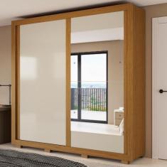 Guarda-Roupa Casal Andorra Com Espelho 2 Portas 100% MDF Linhamobília,