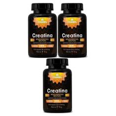Kit 3 Creatina 500Mg Chamel Com 120 Cápsulas