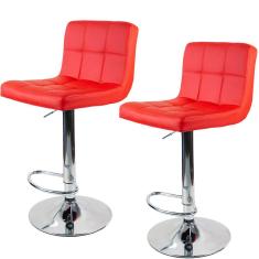 Kit 2 Banquetas Gomos para Cozinha em Material Sintético 3-35