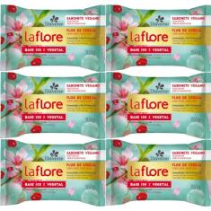 6UN Sabonete Vegetal La Flore Flor De Cereja 150g Davene (6)