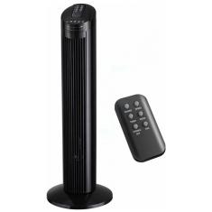 Ventilador de Torre Oscilante com Controle Remoto e 3 Velocidades, 110V Simple Deluxe, Preto
