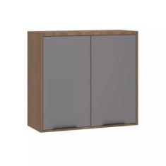 Armário Aéreo de Cozinha 80cm 2 Portas Aspen Luciane Móveis, Vanilla/C