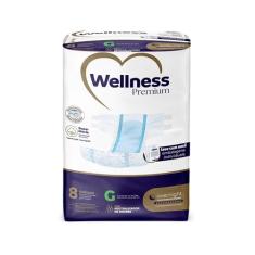 Fralda Geriátrica Wellness Premium Unit G com 8 unidades