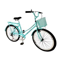 Bicicleta Feminina Aro 26 estilo ceci retrô 6 Marchas Mary