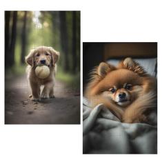 Kit 2 Quebra-Cabeças Cognitivos Cachorrinhos 60 peças - Reidopendrive