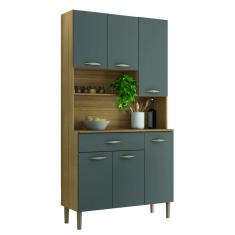 Armário de Cozinha Completa 6 Portas 1 Gaveta Apolo 