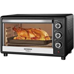 Forno Elétrico de Bancada Mondial com Timer 42L  - Preto Family II FR-
