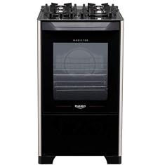 Fogão 4 bocas Dako Magister Preto com Mesa de Vidro e Tripla Chama - Bivolt