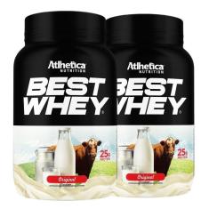 2 Best Whey Protein Isolado Hidro Original 900g Atlhetica-Unissex