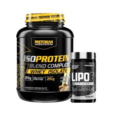 Kit Termogênico Lipo 6 Black - Nutrex + Whey Protein Iso Protein Blend Complex 2kg - Pretorian-Unissex