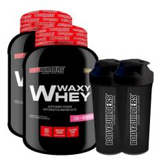 KIT - 2x Whey Protein Waxy Whey 2kg + 2x Coqueteleira - Bodybuilders-Unissex