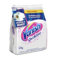 Imagem de Tira Manchas Vanish em Pó Crystal White Oxi Action para roupas brancas Refil 2,5kg