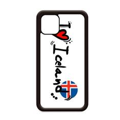 Ilustração de coração I Love Iceland Bandeira da Palavra para iPhone 11 Pro Max Capa para Apple Mobile Case Shell