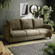 Sofá Orquídea 3 Lugares em Veludo Cabecasa Madeiramadeira Marrom