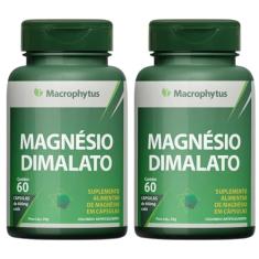 KIT 2X Magnésio Dimalato 210mg 60 cápsulas - Macrophytus