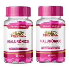 2 Ácido Hialurônico + Peptídeos Colágeno + Biotina + Vit A C E 60 Cáps