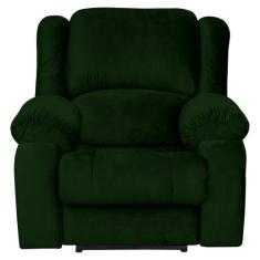 Poltrona do Papai Reclinável Elétrica Magnum Veludo Verde G23 - Gran B