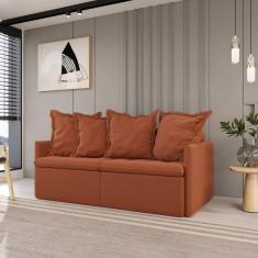 Sofá Retrátil e Reclinável 3 Lugares 200cm Dália Cabecasa Madeiramadeira Terracota