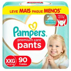 Fralda Calça Pampers Premium Care Pants Xxg 90 Unidades