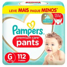 Fralda Calça Pampers Premium Care Pants G 112 Unidades