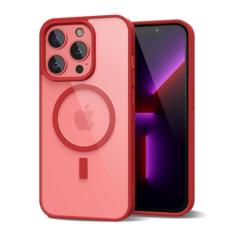 oakxco Capa magnética transparente para iPhone 13 Pro, compatível com Magsafe, fina, fina, transparente, não amarela, amortecedor de silicone macio híbrido e capa protetora de plástico rígido para