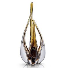 Escultura Em Cristal Murano Marrom - São Marcos 48Cm