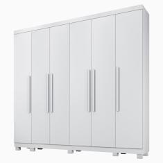 Guarda Roupa Atlanta 6 Portas 6 Gavetas Em Mdp Benetil Móveis Branco