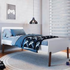Cama Solteiro Orlando Branco - Art In Móveis, Branco, Moderno