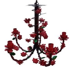 Lustre de Fabricação Própria Arte em Ferro com Flores para Varanda