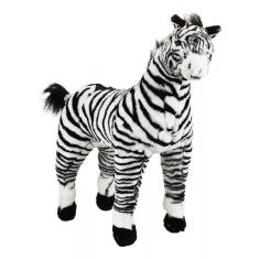Zebra Realista Em Pé 70cm - Pelúcia