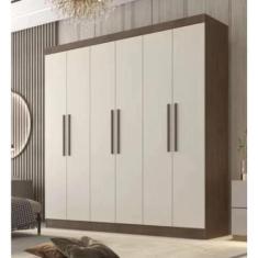 Guarda roupa casal belém 6 portas 4 gavetas  acabamento touch - VALVER