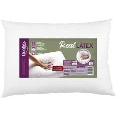Travesseiro Com Capa Impermeável - Real Látex 14cm Médio - Duoflex, 1 