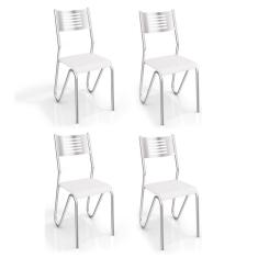 Conjunto com 4 Cadeiras Nápolis Branco