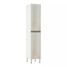 Paneleiro Simples 40cm 2 Portas Pérola Luciane Móveis, Branco Polar/Le