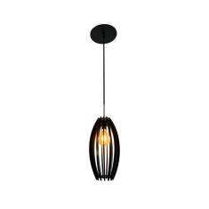 Luminária Lustre Pendente Teto Sala Balcão Dubai 40Cm Preto