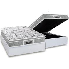 Cama Box Baú Casal: Colchão Ortopédico Probel D45 / EP Guarda Costas PróExtreme Plus + Base CRC Courano White(138x188)