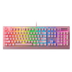 Teclado Gamer Razer Mecânico BlackWidow V3, Chroma, Razer Switch Green, US, Quartz Pink Rosa-Unissex